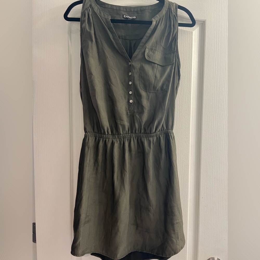Green mini dress
